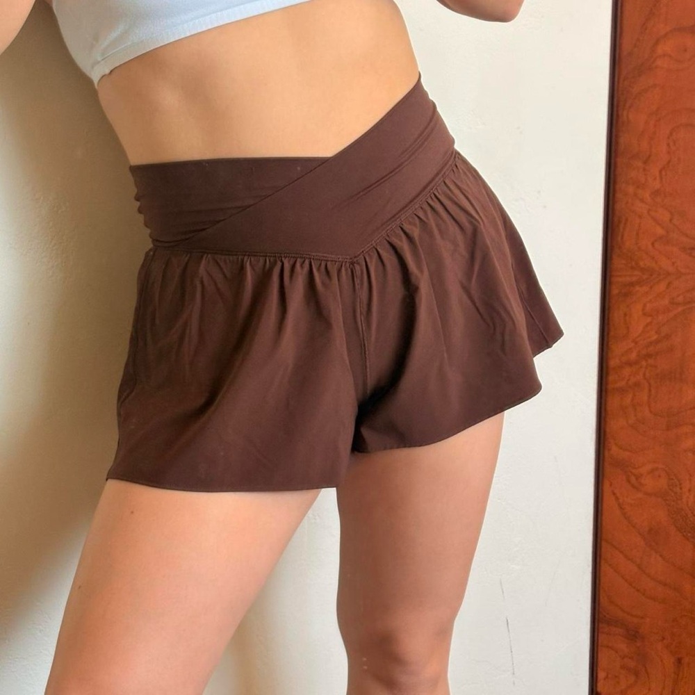 brown aerie shorts size small